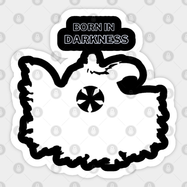 Born in darkness Sticker by Moonhives